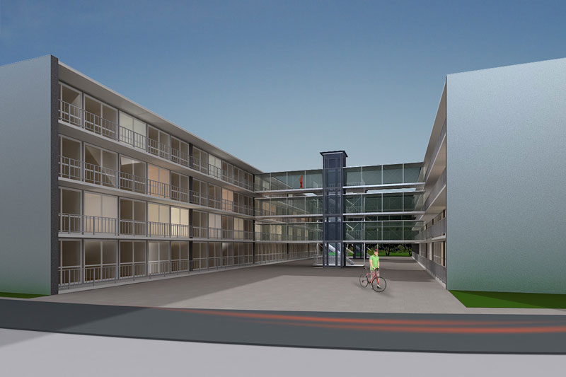 Example of a building for 1 bedroom container homes