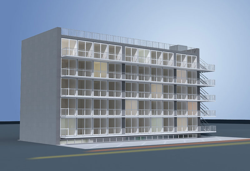 Example of a building for 1 bedroom container homes