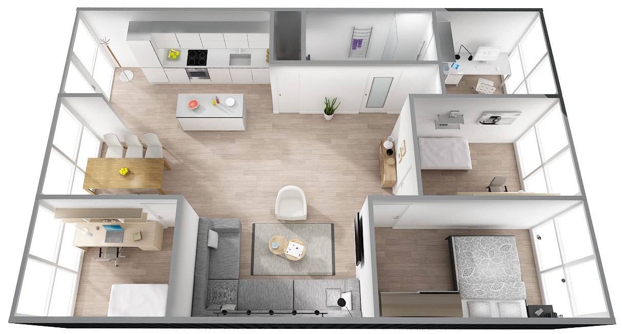 4 bedroom flex condo