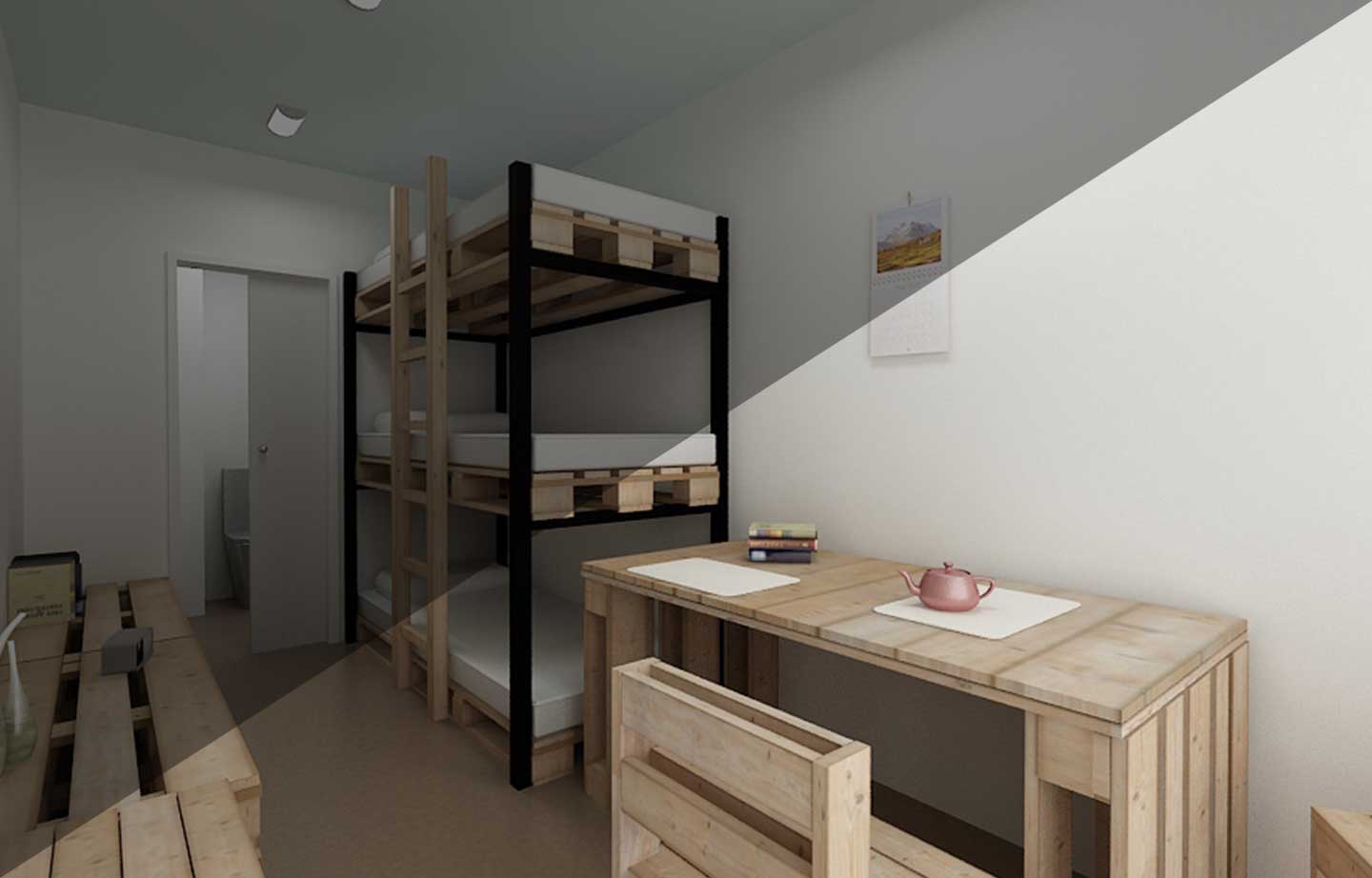 LIAB Urgent Housing and refugee housing from ISO steel frame pods