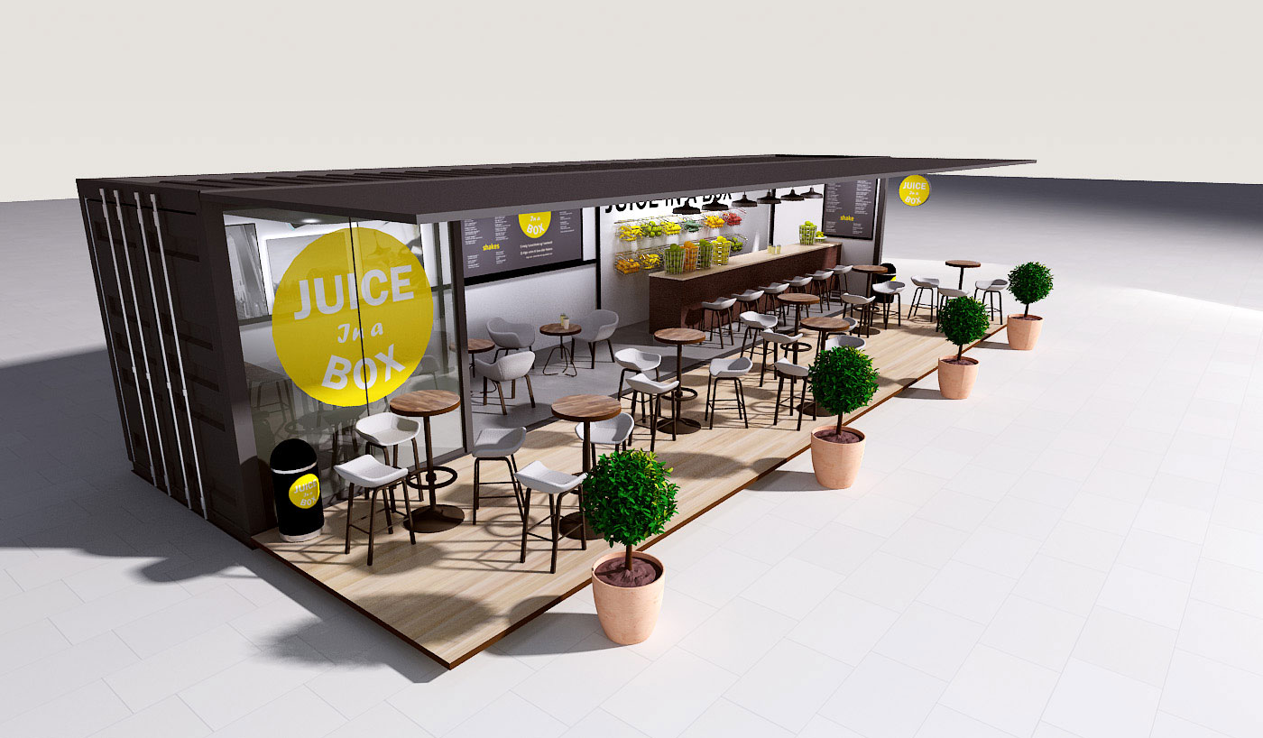 LIAB Juice Bar from ISO steel frame pods